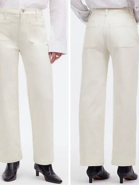 Madewell Denim - The Emmett Patch Pocket Wide Leg Jeans